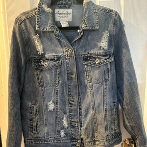 American Rag Distressed Denim Jacket